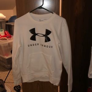 Under armour white crew neck